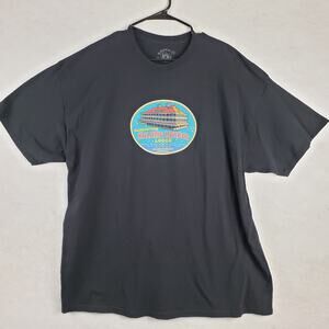 McMenamins 2XL Kamala Harbor Lodge Washington Tee Shirt Black Cotton Graphic‎